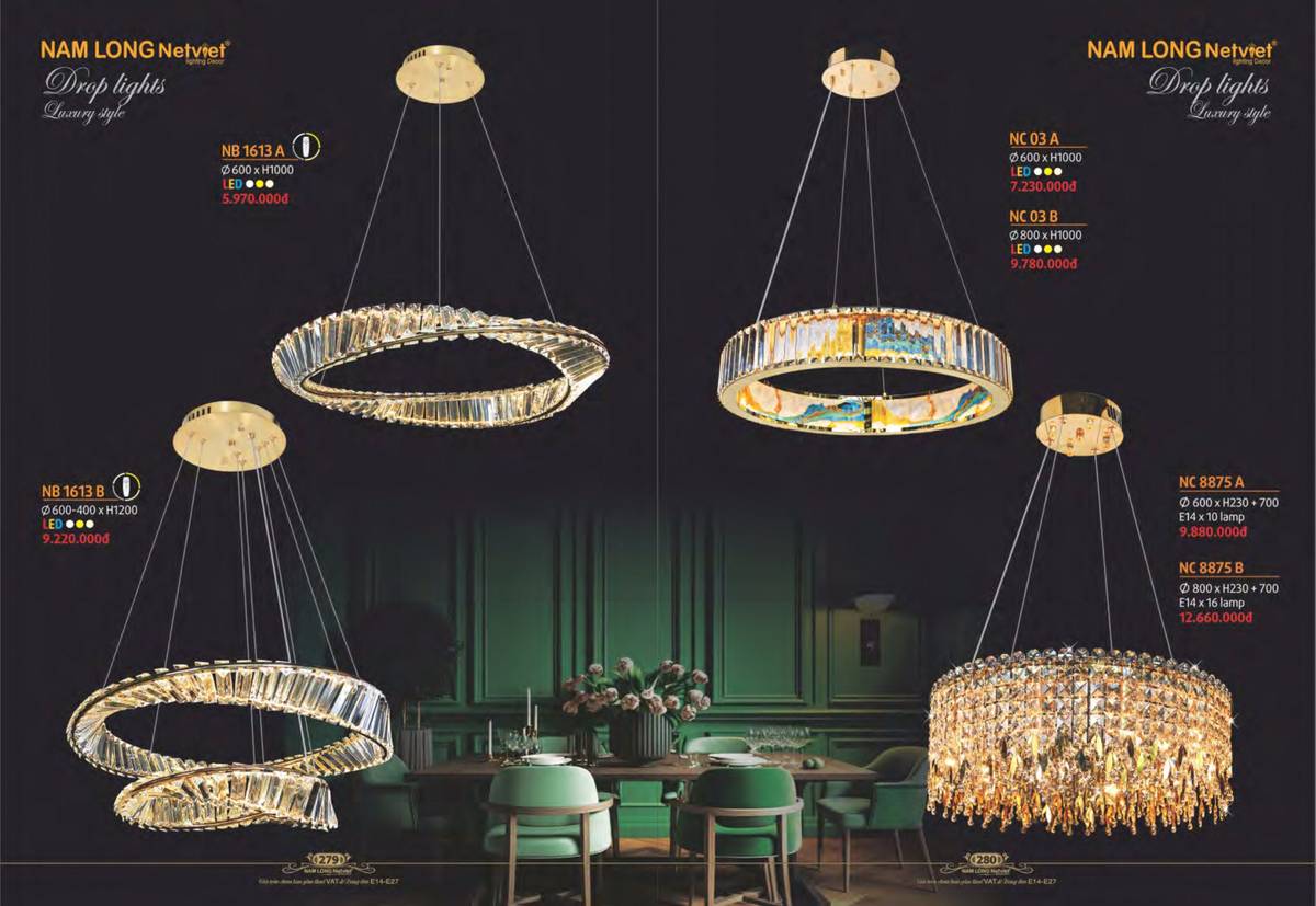 Đèn trang trí NAM LONG Catalogue và Bảng giá tại Bình Dương /Page 34